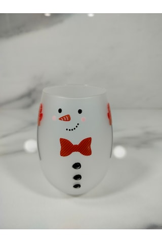 Snowman Meşrubat Bardağı Kırmızı