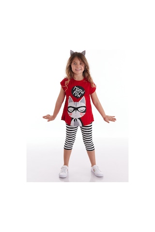 Denokids Mshb&g Meow Pow Kız Tayt Takım Çok Renkli