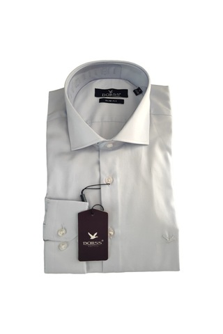 Dorss Uzun Kollu Slim Fit Basic Pamuklu Erkek Gömlek Açik Mavi