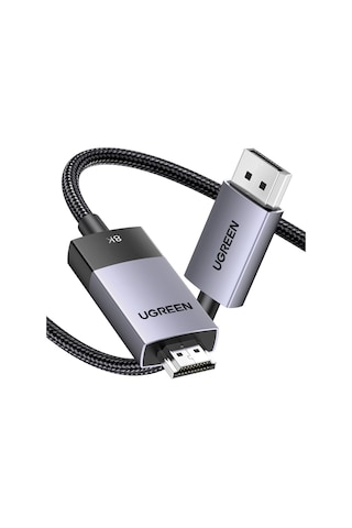 Ugreen 8k 60hz Displayport 1.4 To Hdmı 2.1 Örgülü Kablo, 1m, 80395 -