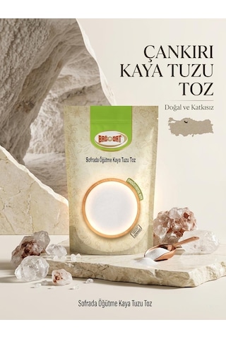 Bağdat Çankırı Kaya Tuzu Toz 500 Gr. Öğütülmüş Sofralık Doğal Kaya Tuzu