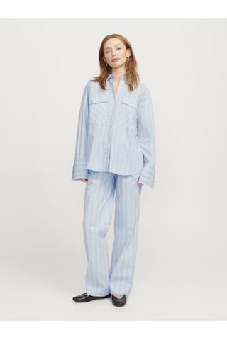 Jack & Jones Kadın Çizgili Gömlek - Ava - 12269669 Cashmere Blue Mavi