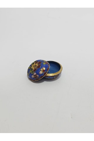 Antika Cloisonne Minyatür Kutu 3,8x2,5cm 068