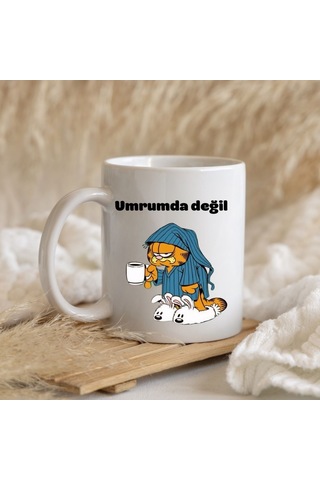 Umrumda Değil Tasarımlı Hediye Kupa Bardak Renk