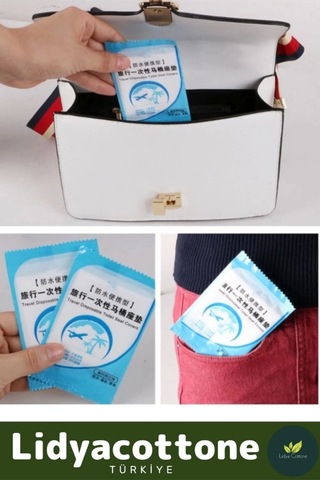 Klozet Kapak Örtüsü Pratik Kullanımlı Hijyenik Klozet Kapağı Poşeti Avm Halka Açık Tuvalet 50 Adet Çok Renkli