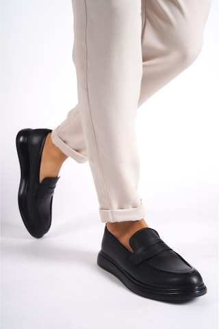 Mubiano Clt8500 Erkek Kolej Model Cilt Loafer Siyah