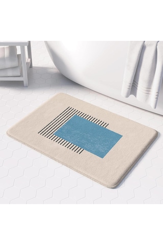 Banyo Paspası, 2li Set Banyo Halısı Kaymaz Taban, Makinede Yıkanabilir Çok Renkli