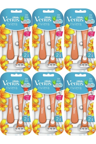 Gillette Venus Riviera Kullan At Kadın Tıraş Bıçağı 6 x 2'li