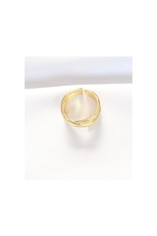 Kalın Gold Renk Ayarlanabilir Yüzük - Tj-byk3103 Gold