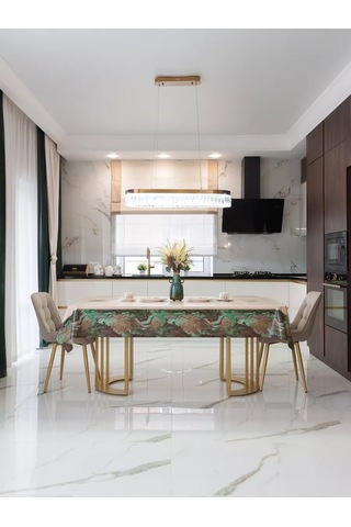 Grhome 100x140 Cm Dikdörtgen Pvc Masa Örtüsü 233828498 Kahverengi