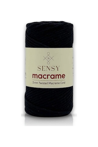 Sensy Premium Taranan Makrome Makrame Hobi Ipi Siyah