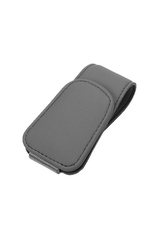 Paket, Gri Araba Gözlük Tutucu, Manyetik Araba Gözlük Tutucu Cüzdan, Kart Tutuculu Evrensel Araba Güneşlik Güneş Gözlüğü Tutucu