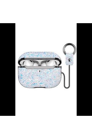 Onegif Apple Uyumlu AirPods 2 2.nesil Bright Simli AirPods Kapak - Gümüş