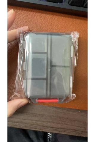 Maiyame Taşınabilir 10 Bölmeli İlaç Kutusu - Reçeteli İlaçlar, Vitaminler İçin Gezi Ve Günlük Kullanıma Uygun Gri Renkli Kutu Gri