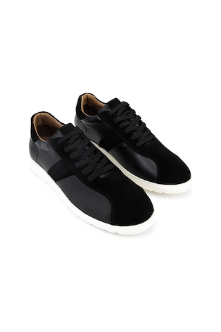 Tamer Tanca Erkek Hakiki Deri Siyah Sneakers & Spor Ayakkabı 1206 2026 Erk Ayk Y26 Sıyah Dr/suet