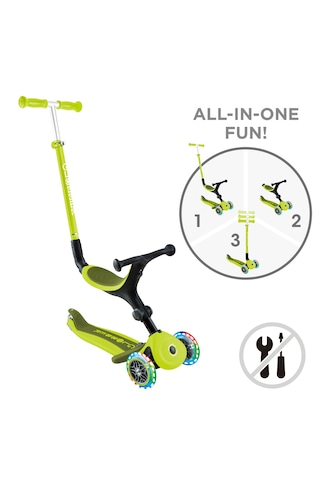 Globber Go-Up Aktive Light Işıklı Scooter - Yeşil