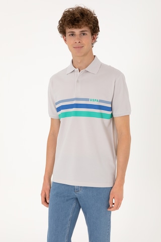 U.S. Polo Assn. Erkek Regular Fit Polo Yaka Açık Gri Tişört 50306811-VR001