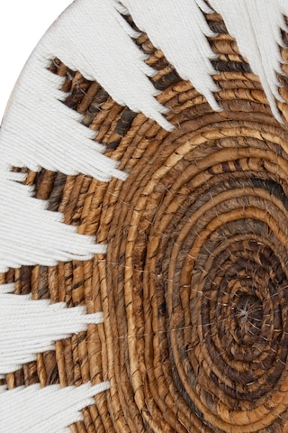 Bohem Hasır Yuvarlak Duvar Dekoru Bambu Ve Makrome İle Yapılan Duvar Süsü 50 Cm X 50 Cm-79