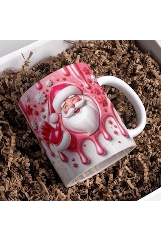 Noel Baba 3d Görsel Baskı Kupa Bardak