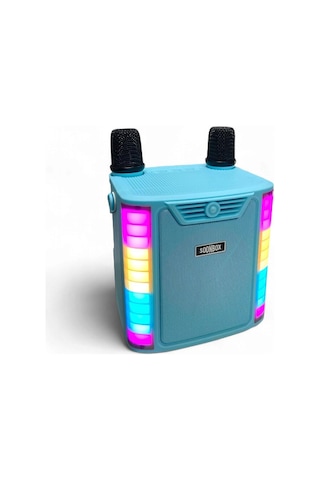 Rose Sp-614 Taşınabilir Şarjlı Bluetooth Karaoke Mikrofon Ve Hoparlör Seti - Mavi
