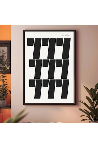 Besay 777 Şans Numeroloji Temalı Duvar Posteri-manifest Spiritüel Dekoratif A2 Çerçevesiz