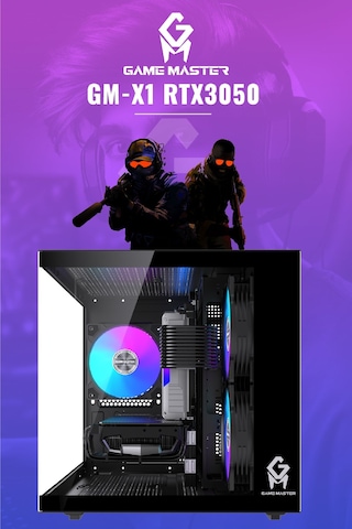 Game Master GM-X1 R5-5500 16 GB 512 GB M.2 SSD 6 GB RTX3050 Free Dos Masaüstü Oyuncu Bilgisayarı