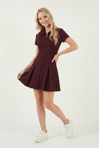 Lela Bayan Elbise 5866659 Bordo Bordo