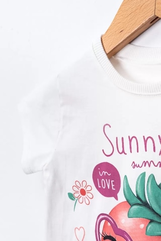 Najmaddin Baby 1/5 Yaş Çilek Baskılı Basic Tişörtlü Şortlu Çocuk Takımı Najmaddin Mürdüm