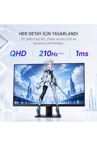 James Donkey Ravel Q70 27'' 210hz 1ms Gtg Fast Ips Qhd 2k Pivot Gaming Monitör Ölü Pikselde Anında Değişim