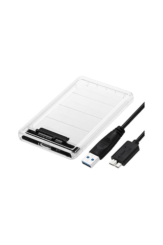 6642 2.5" Usb 3.0 Harici Ssd Harddisk Şeffaf Taşınabilir Hdd Sata Kutusu Usb 3.0 İle 5 Gbps A Kadar Veri Aktarımı Usb 2.0 Or 1.1destekli Tak-çalıştır Led Işıklı 4tb 4000gb Destekli