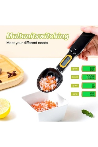 Fastbuy Wangxi Aıtalk 2 Adet Sarı Taşınabilir Dijital Mutfak Terazisi 500g 0.1g Ölçüm Çoklu Birim Dönüşüm Asılabilir Tasarım Sarı