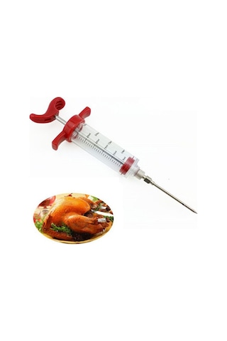 Youtek Et Enjeksiyonu Cihazı - 30ml Gıda Kalitesi Plastik+paslanmaz Çelik, 7.5cm İğne, Barbekü, Mangal, Partiler İçin Lezzet Enjeksiyonu Aracı Çok Renkli