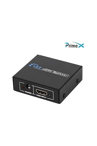3C Px-5002 2 Port Hdmı Splitter, 1 Giriş 2 Çıkış Adaptörlü Hdmı Çoklayıcı, 1080p 2k 4k Fhd 3d Görüntü Dağıtıcı, Pc Laptop Uydu Alıcı Ps5 Xbox Dvr Nvr Tv Box İçin Aynı Görüntü Ekran Çoğaltıcı