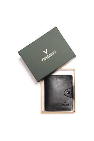 Black Cüzdan & Kartlık Erkek 866 Vergelio Purse Matte Crystal Wallet Card Holder Siyah