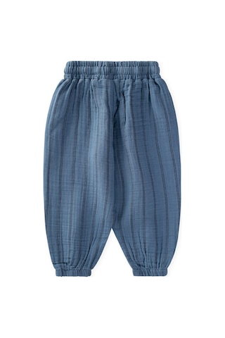 Cigit Müslin Şalvar Pantolon 1-6 Yaş İndigo Çift Çizgili Indigo