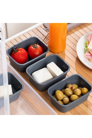 Porsima Org-457 6 Parça 4 Bölmeli Kahvaltılık Seti Saklama Kabı