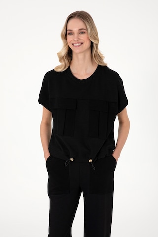 U.S. Polo Assn. Kadın Siyah Bisiklet Yaka Tişört 50300778-VR046
