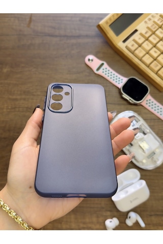 Samsung Galaxy S23 Fe Uyumlu Süper İnce Mat Ultra Thin Silikon Kılıf Lacivert