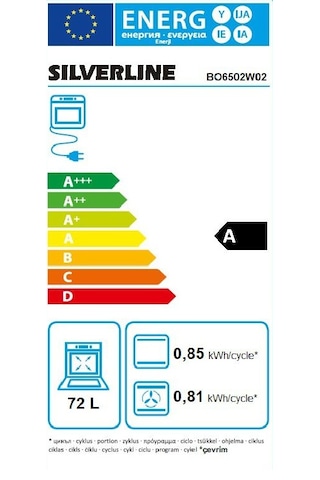 Silverline BO6502W02 Ankastre Fırın Beyaz