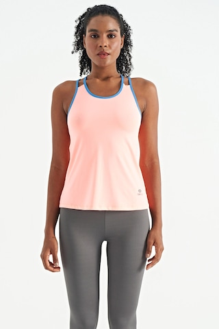 Tommy Life Yavruagzı Çift Askılı Sırt Detaylı Standart Kalıp Kadın Spor Atlet - 97258 Yavru Ağzı