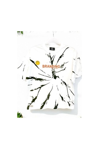 Carinos Erkek Çocuk Oversize Desenli Tshirt-14632 Beyaz