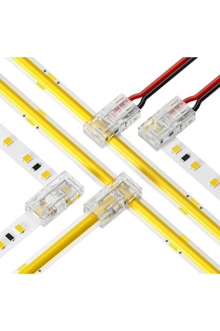 10mm Cob+smd Şerit+kablo T-l Bağlantı Konnektörü 5 Adet