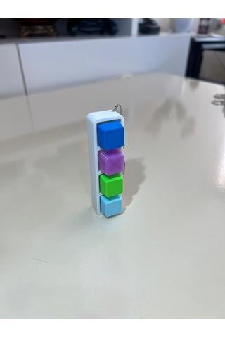 Setra 3d Studio - Premium 4'lü Mekanik Keycap Anahtarlık Çoklu Renk & Blue Switch Rahatlatıcı Atıcı