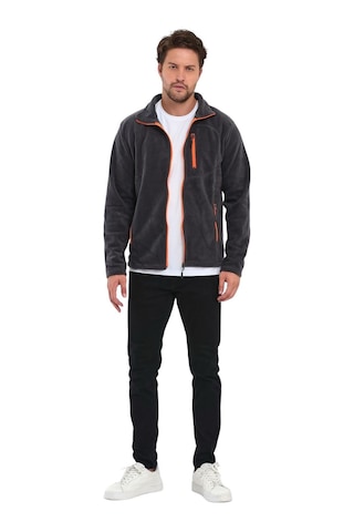 Genius Store Erkek Tam Fermuarlı 3 Cepli Outdoor Polar Ceket Tactical Flecee Polar Füme