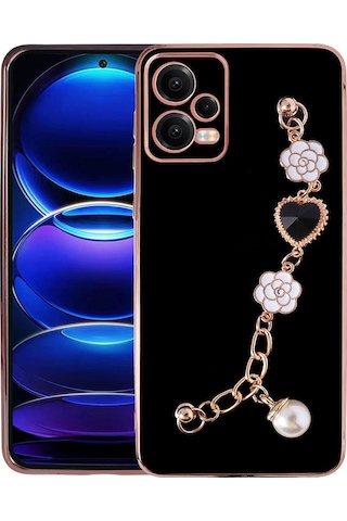 Xiaomi Redmi Note 12 5g Kılıf El Tutamaçlı Kamera Korumalı Zore Taka Silikon Kapak Siyah