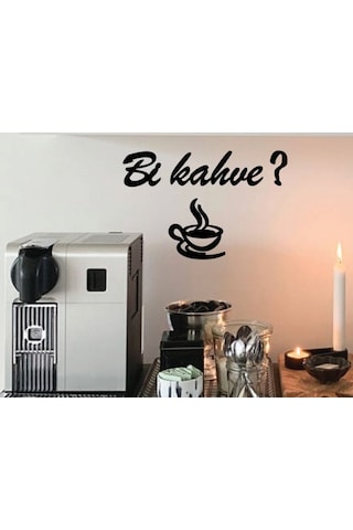 Bi Kahve? Duvar Yazısı Ahşap Mutfak Yazıları Dekoratif Yazılar (466739453)