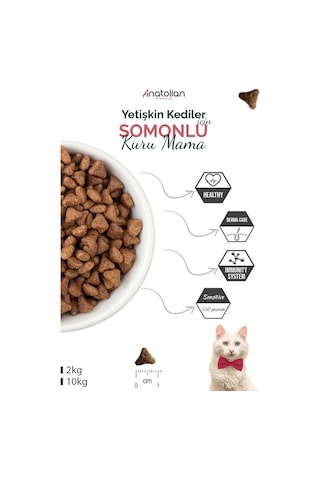 Anatolian Premium Somon Etli Yetişkin Kedi Maması 10 KG
