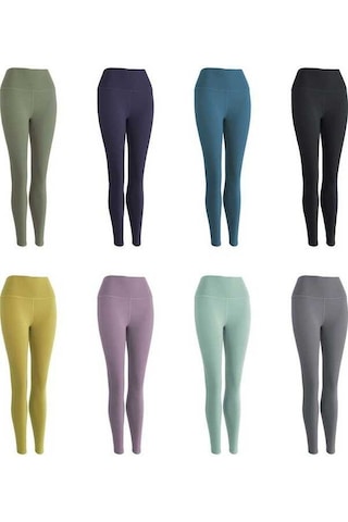 Fastbuy Kadınlar İçin Yüksek Bel, Hızlı Kuruyan Şekillendirici Yoga Taytı - Siyah Siyah