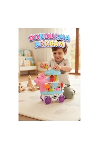Sesli Işıklı Benim Dondurma Arabam Evcilik Oyuncağı