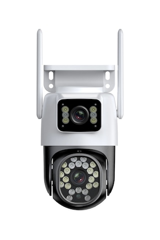 Fhd 2mp Çift Kameralı Çift Ekranlı Ptz Outdoor Güvenlik Kamera...
